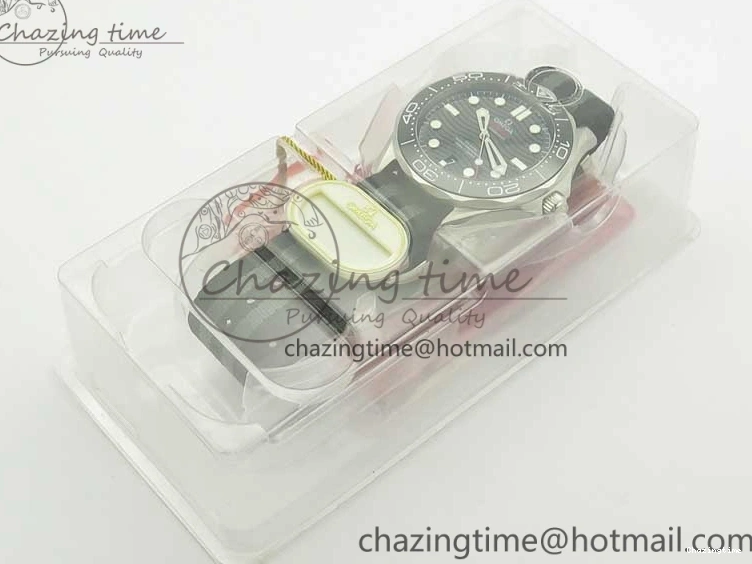 0107 2018 Seamaster Diver 300M VSF Best Edition Black Ceramic Dial on Black Gray Nato Strap A Unique 8057